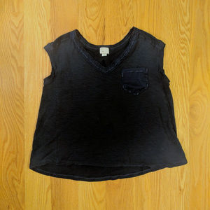 Anthropologie Tank with Embroidery Detail